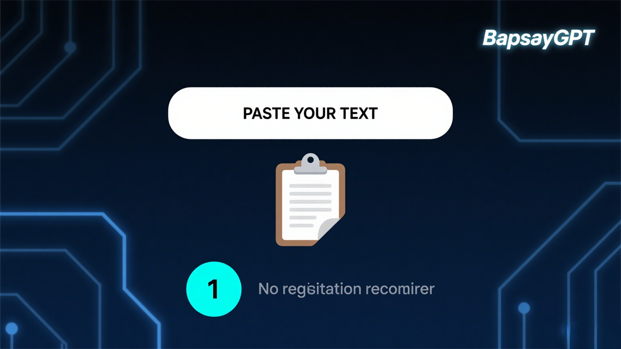 BypassGPT 文本输入区域,用于粘贴需要分析的 AI 生成内容